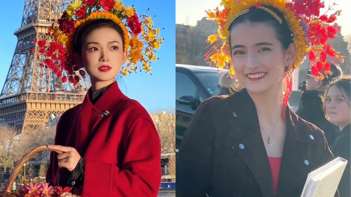 นำปิ่นดอกไม้ไป ‘สวม’ ถึงยุโรป (ตอนจบ): ประดับปิ่นดอกไม้ให้ชาวต่างชาติใต้หอไอเฟลในปารีส