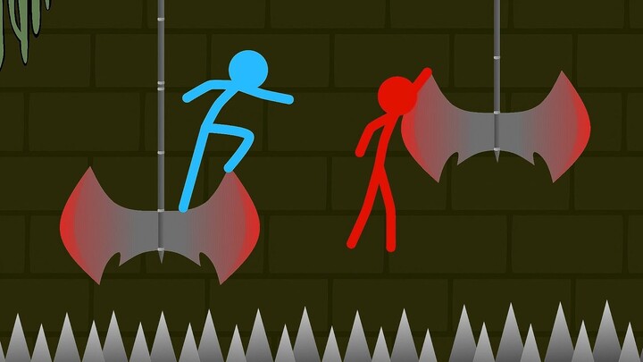 Watergirl and Fireboy , Stickman Animation - ( Part 11 Forest Temple Parkour )