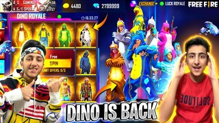 Dino Royal Is Back 😍 | 10,000 Diamond Spin For Rare Dino & Mystery Shop - Garena Free Fire