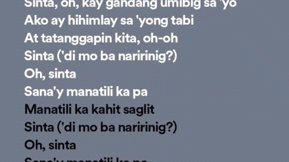 sinta by rob Daniel song lyrics