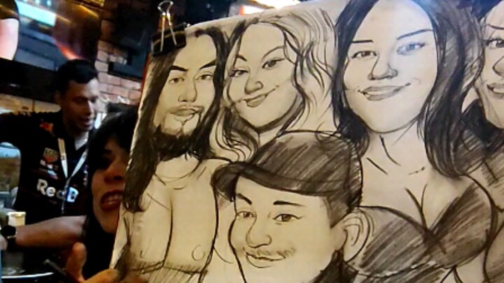 Unexpected drawing in a Mexico City bar