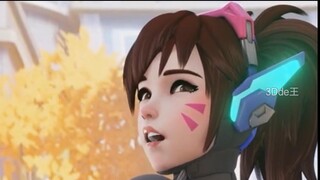 Overwatch D.Va berdiri dan tiba-tiba sesuatu yang besar muncul... [3D/Penulis: Bewyx]