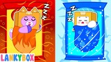 LankyBox and Hot vs Cold Room Challenge - Funny Stories For Kids | LankyBox Channel Kids Cartoon