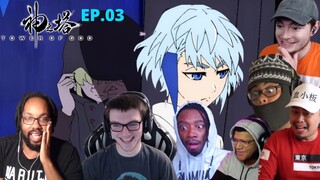HEY RACHEL ! IS THAT YOU ?!! TOWEROF GOD EPISODE 03 REACTION COMPILATION
