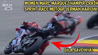 Hampir Jatuh! Momen Marc Marquez Hampir Crash Di Sprint Race Motogp Sachsenring Jerman 2024