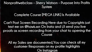 Nonprofitwebclass Course Sherry Watson – Purpose Into Profits System download