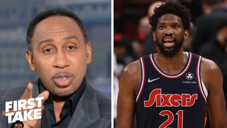 FIRST TAKE | Stephen A. reacts to NBA Playoffs: Philadelphia 76ers vs Miami Heat; Joel Embiid injury