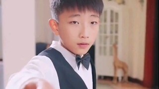 The boy just danced a dance at home