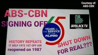 ABS-CBN SHUT DOWN  || MAY 5 2020 || SIGNING OFF UNTIL FURTHER NOTICE