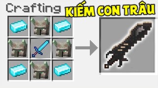THỬ THÁCH SINH TỒN TRONG THẾ GIỚI TOÀN LÀ KIẾM TRONG MINECRAFT #18 *KIẾM QUÁI VẬT DÂN LÀNG ÁC*