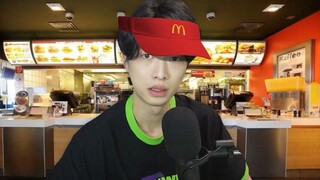 Saya pergi bekerja membuat burger