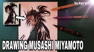 DRAWING MUSASHI MIYAMOTO FROM VAGABOND by kyy'art | BILIBILI