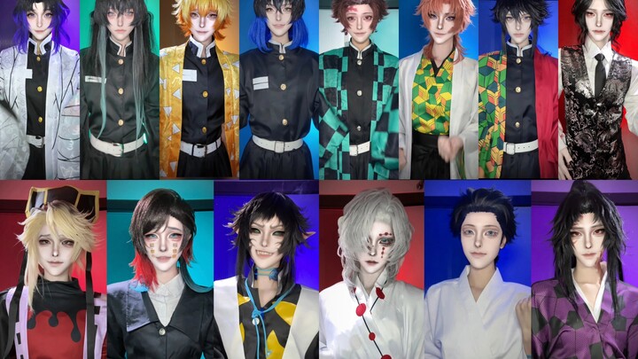 14 roles per person: Demon Slayer cosplay relay dance