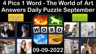 4 Pics 1 Word - The World of Art - 09 September 2022 - Answer Daily Puzzle + Bonus Puzzle