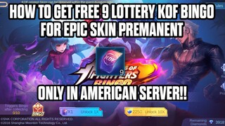 [NEW EVENT] HOW TO GET FREE 9 LOTTERY KOF BINGO FROM SERVER BRAZIL!! | MOBILE LEGENDS: BANG BANG