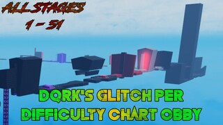 Dqrk's Glitch Per Difficulty Chart Obby [All Stages 1-51] (ROBLOX Obby)