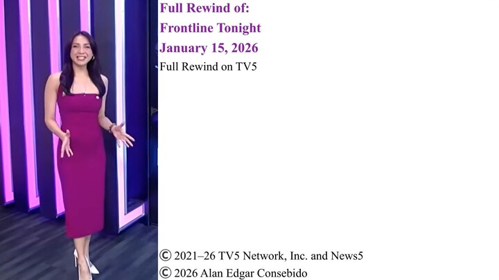 Full Rewind on TV5 | Frontline Tonight – January 15, 2026