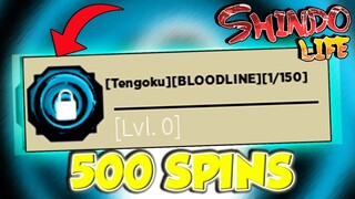 (CODES!) USING 500 SPINS TO GET TENGOKU NEW BLOODLINE IN SHINDO / SHINOBI LIFE