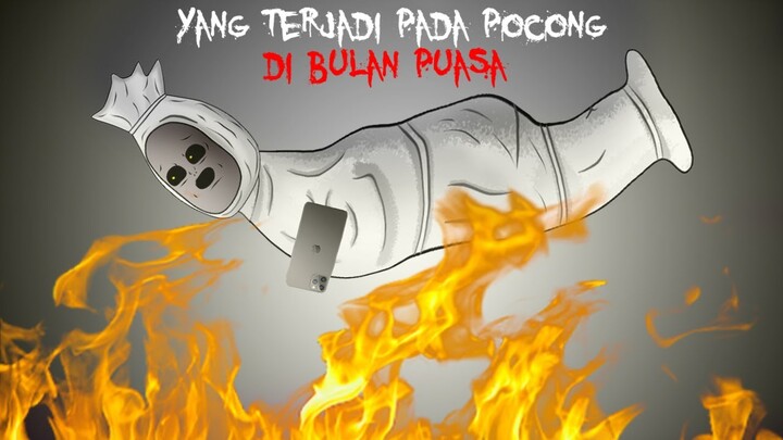 KETIKA POCONG DIKURUNG DI BULAN PUASA | KARTUN HANTU LUCU