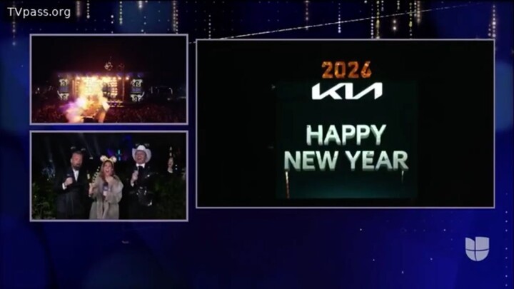 Feliz Año Nuevo 2026 En New York Times Square U.S.A Del Canal Univision U.S.A