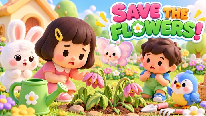 Lulu’s Garden Rescue 🌱 | Save The Flowers Song for Kids | Nursery Rhymes