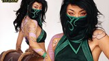 LOL Akali's Outlier Thorn Imitation Makeup 10 Hours Full Back + Flower Arm Painting [ONLee]