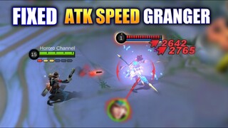 FIXED ATTACK SPEED GRANGER TEST | MOBILE LEGENDS