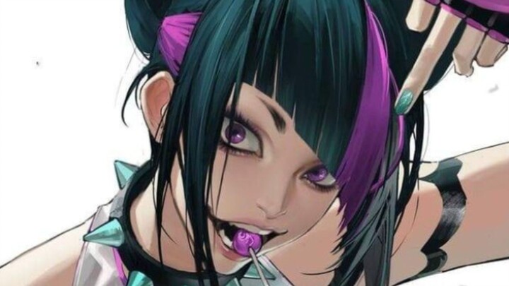 speed sketch of Juri Han from SF (Street Fighter)