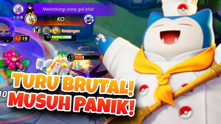 MUSUH PANIK SAAT SNORLAX MODE TURU BRUTAL! - Pokemon Unite Moments