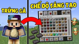 THỬ THÁCH NOOB SINH TỒN TRONG THẾ GIỚI CỰC DỄ !! *TRỨNG GÀ SẼ CHO BẠN CHẾ ĐỘ SÁNG TẠO 5 GIÂY*