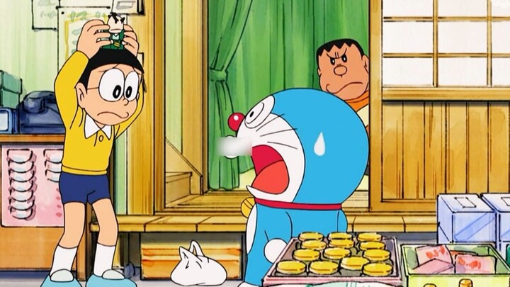 Doraemon: Nobita and the monk merge into one, transforming into a hot pot master to compete with Tig