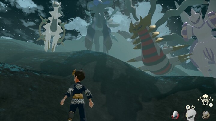 The well-behaved space-time dragon and the rebellious ghost dragon in front of Dad