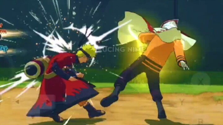 NARUTO HOKAGE VS NARUTO SAGE MODE - NXB STORM CONNECTION ANDROID GAMEPLAY