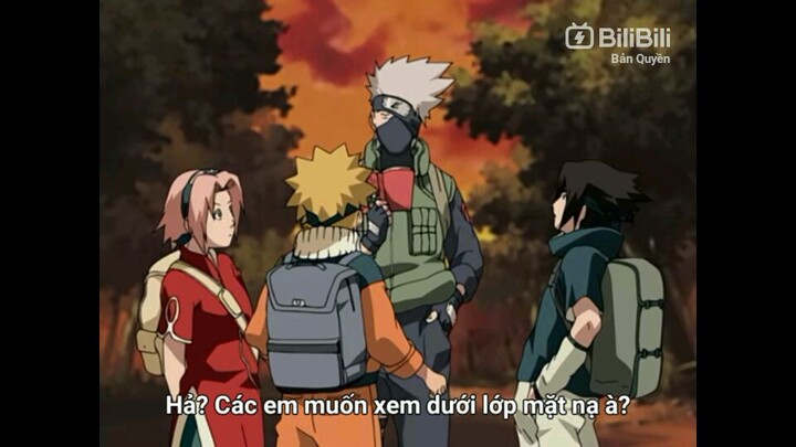 dưới lớp mặt nạ của thầy kakashi.. 😂😂😂😂😂
