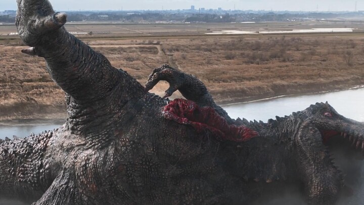 Giant monster destroys Tokyo, and after death emits an overwhelming stench that makes the surroundin