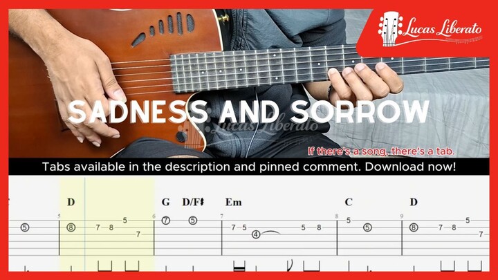 Sadness and Sorrow - Naruto | Easy Guitar Solo | Free Sheet Music + TAB