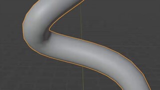 Blender ball passing through a curved pipe animation tutorial