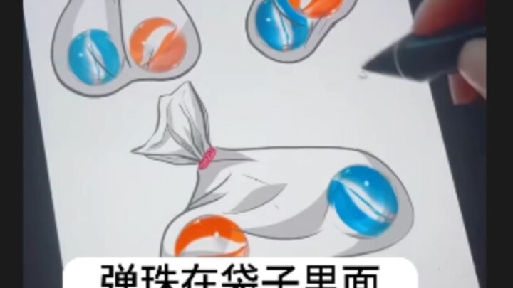 This is how two marbles should be drawn.