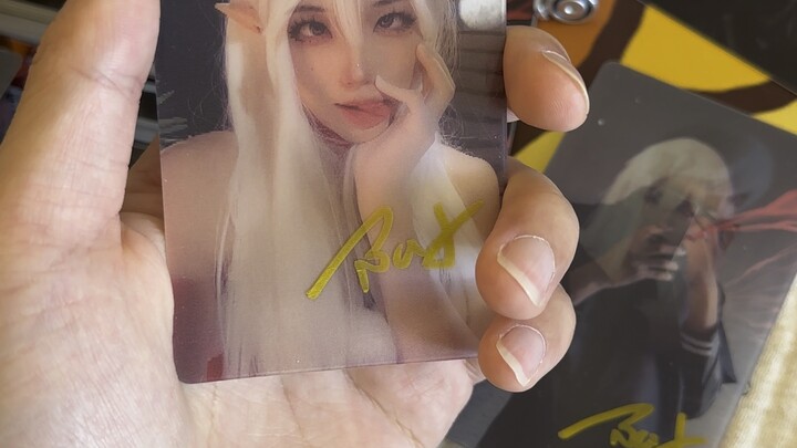 I made a cute black-themed little card～and some others too!