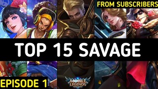 Mobile Legends TOP 15 SAVAGE Moments Episode 1 | #mobilelegends #mlbbcreatorcamp #fixed_615en