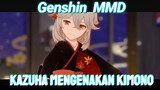 [Genshin, MMD] Kazuha mengenakan kimono dan menari "Bunga dan Rembulan"
