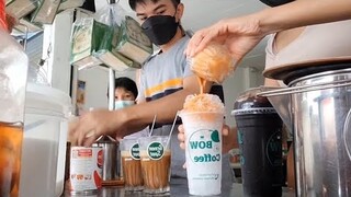 ชาเขียวนม+เนสกาแฟ โอเลี้ยง น้ำแดงน้ำเขียวธรรมดา/แม่ค้ายังขายราคาเดิมค่ะ😊