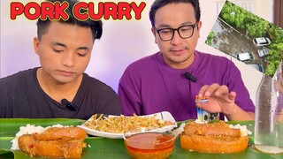 1KG PORK CURRY EATING CHALLENGE| 🌶️ SPICY PORK CURRY MUKBANG| PORK CURRY EATING SHOW