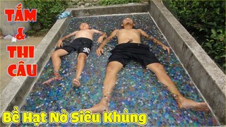 Tắm Và Thi Câu Cá Trong Bể Hạt Nở Siêu Khủng - Mao Ca Thử Mua Hạt Nở Cho Vào Bể Bơi Và Cái Kết