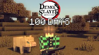 I Played Minecraft Demon Slayer For 100 DAYS… This Is What Happened