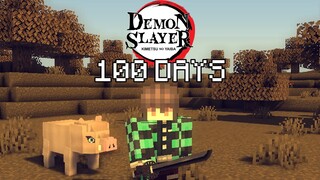 I Played Minecraft Demon Slayer For 100 DAYS… This Is What Happened