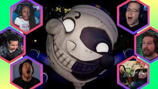 Gamers React to : Moon Jumpscare [FNAF: Security Breach]