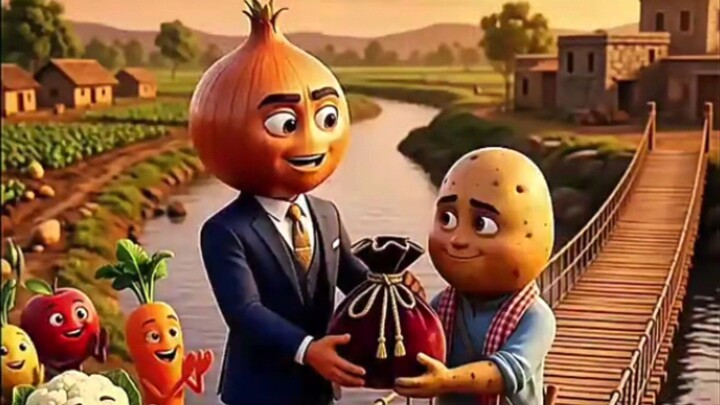 Aloo vs Pyaz: Gareeb Aur Ameer Ki Kahani 🧅🥔
