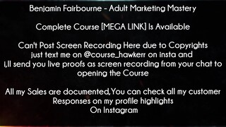 Benjamin Fairbourne Course Adult Marketing Mastery download