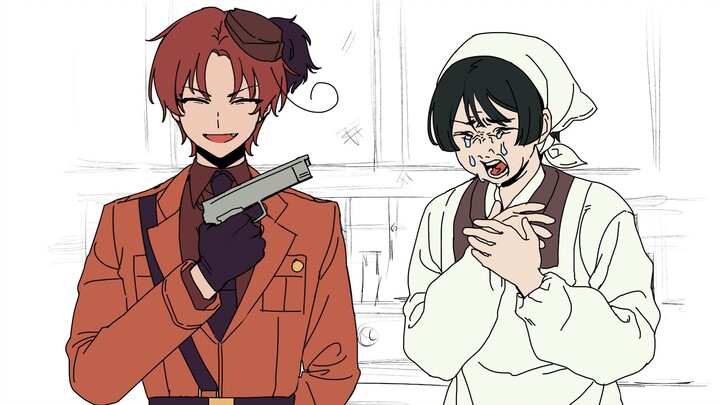 [Fanart] [Hetalia: Axis Powers] Kitchen cleaning pistol